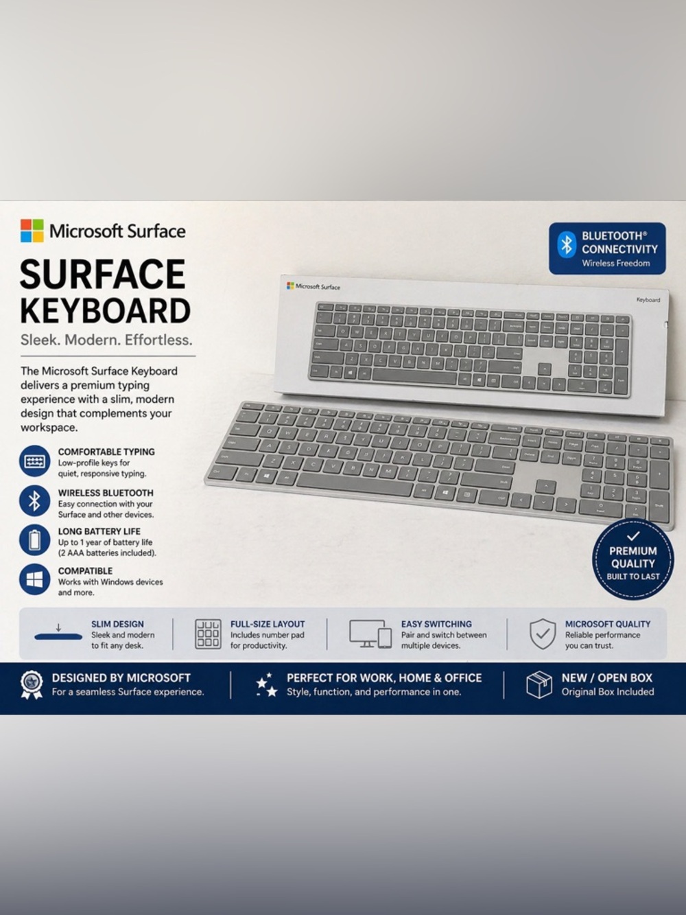 Microsoft Fullsize Surface Wireless Keyboard